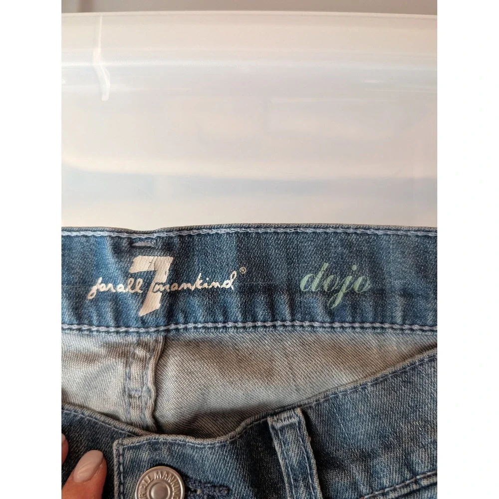 7 For All‎ Mankind Dojo Jeans 29 Blue Low Rise Flare Wide Leg Med Wash Y2K Indie